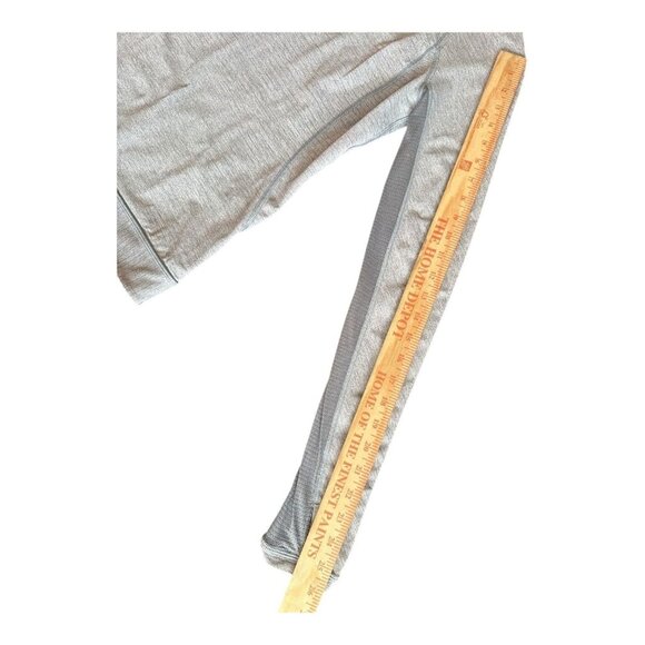 Lululemon Gray Long Sleeve Crew Neck Top Size 4 Lightweight Mesh Back Panels - Picture 8 of 13